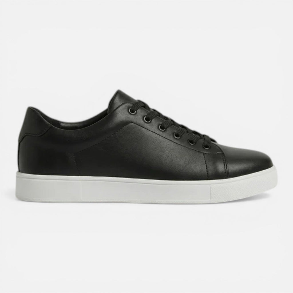 Men's Leather Low Top Sneakers | Classic Comfort Casual Shoes