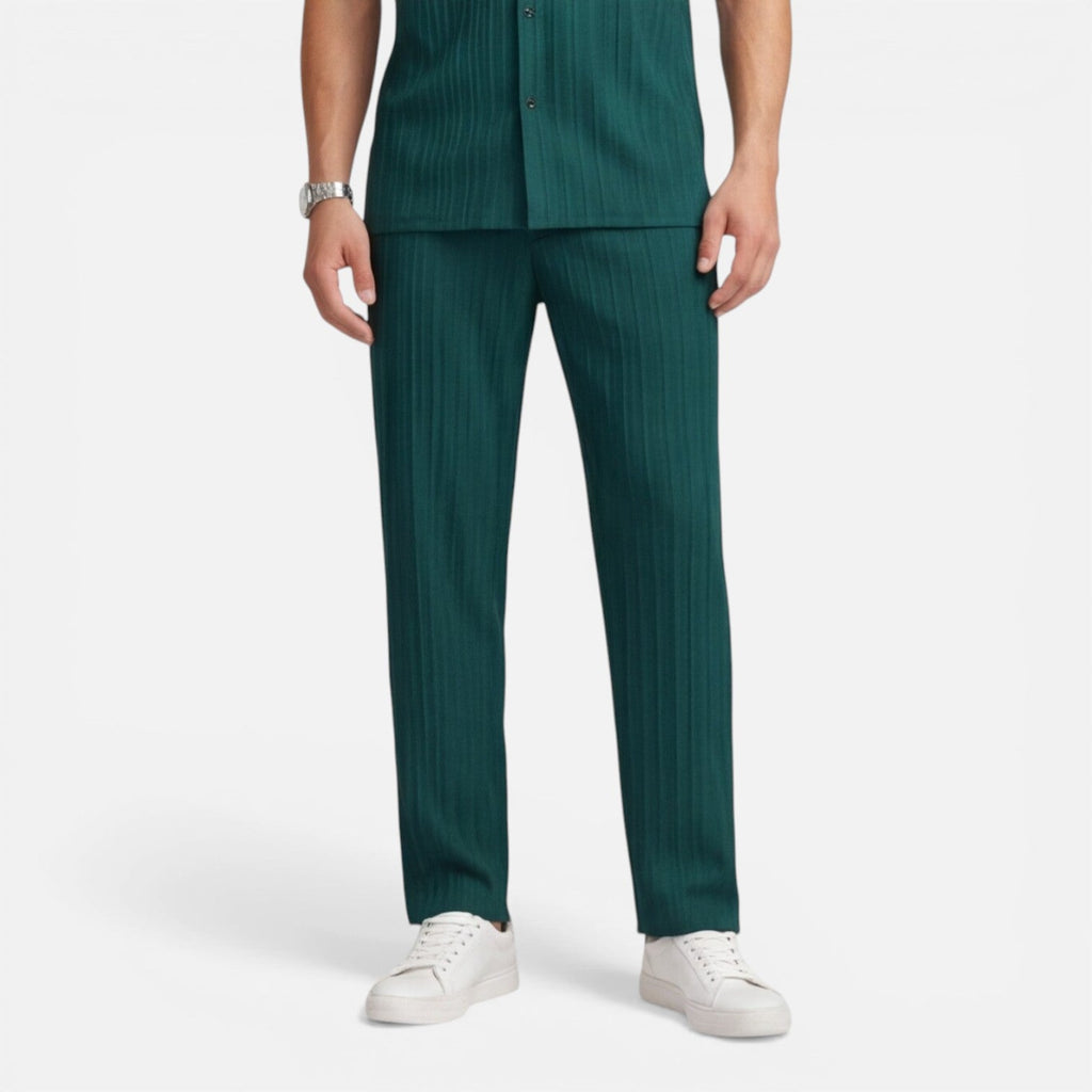 Men's Lightweight Co-Ord Set - Short Sleeve Shirt and Trousers for Casual Wear