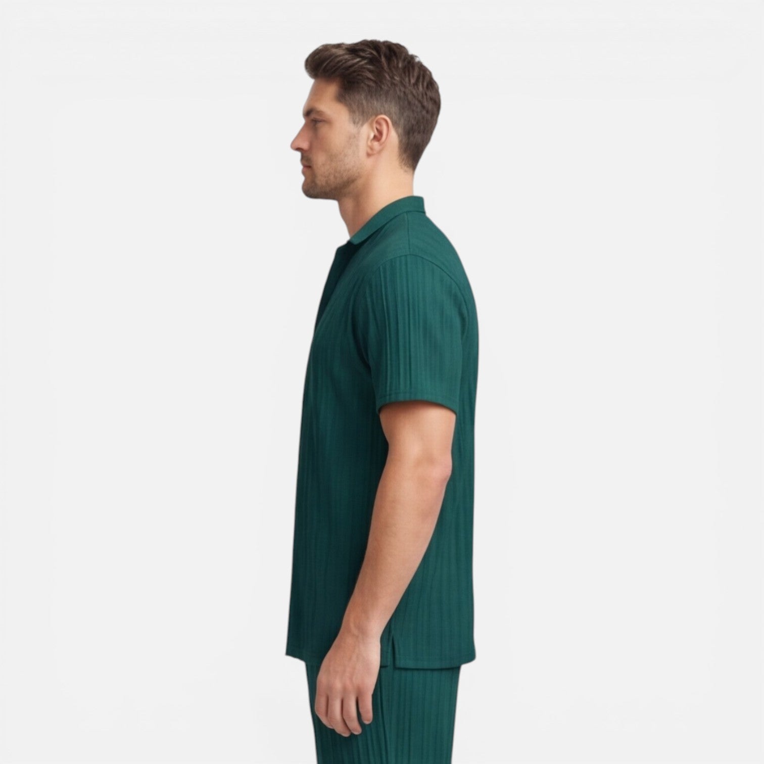 Men's Lightweight Co-Ord Set - Short Sleeve Shirt and Trousers for Casual Wear
