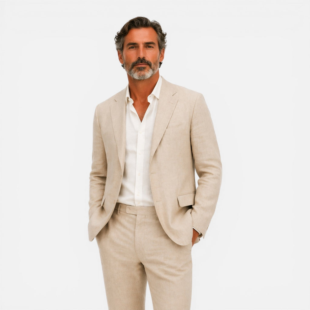 Men's Lightweight Summer Wedding Suit | 2-Piece Set for Formal Events