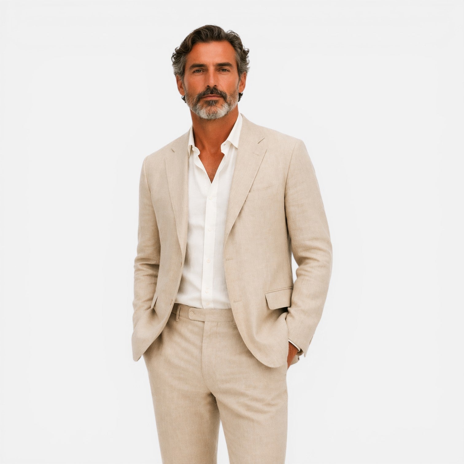 Men's Lightweight Summer Wedding Suit | 2-Piece Set for Formal Events