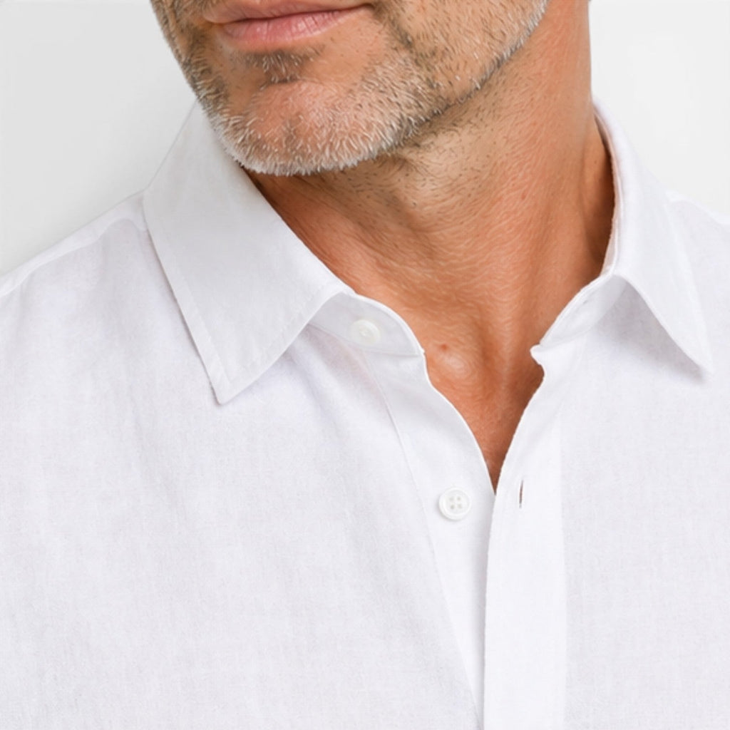 Men's Linen Short Sleeve Shirt | Breathable Comfort | Classic Fit