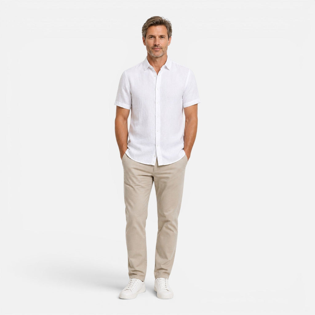 Men's Linen Short Sleeve Shirt | Breathable Comfort | Classic Fit