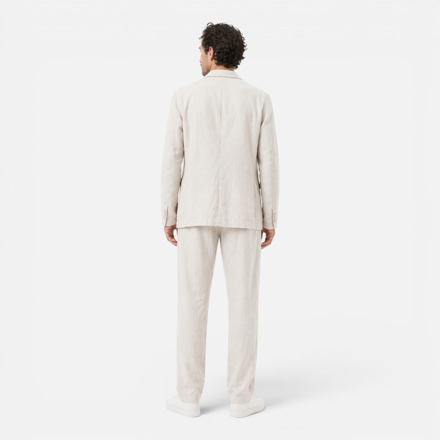 Men's Linen Suit Set - Lightweight Breathable Classic Fit for Summer Events