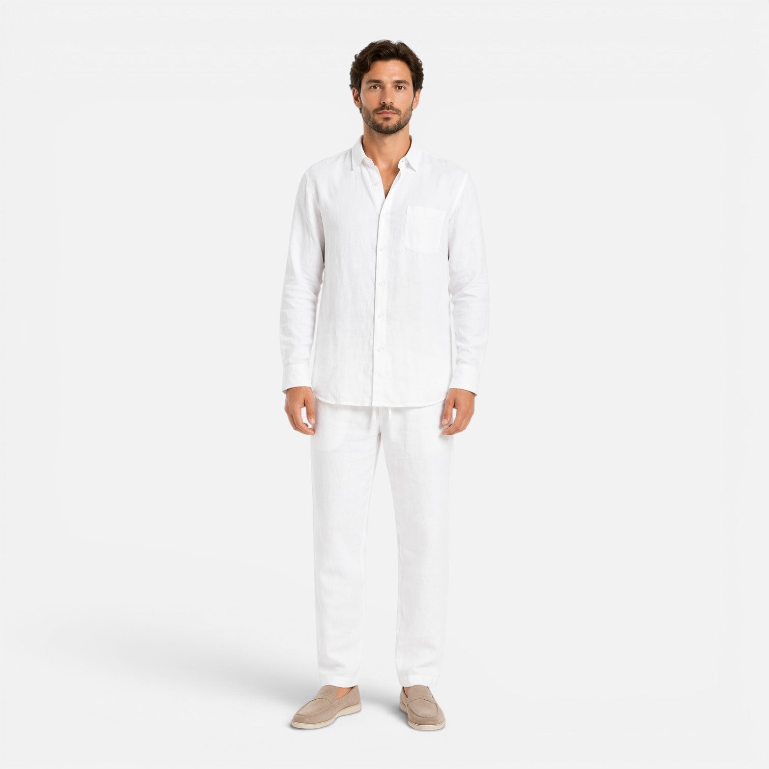 Men's Linen Summer Outfit | Lightweight Breathable Two-Piece Set