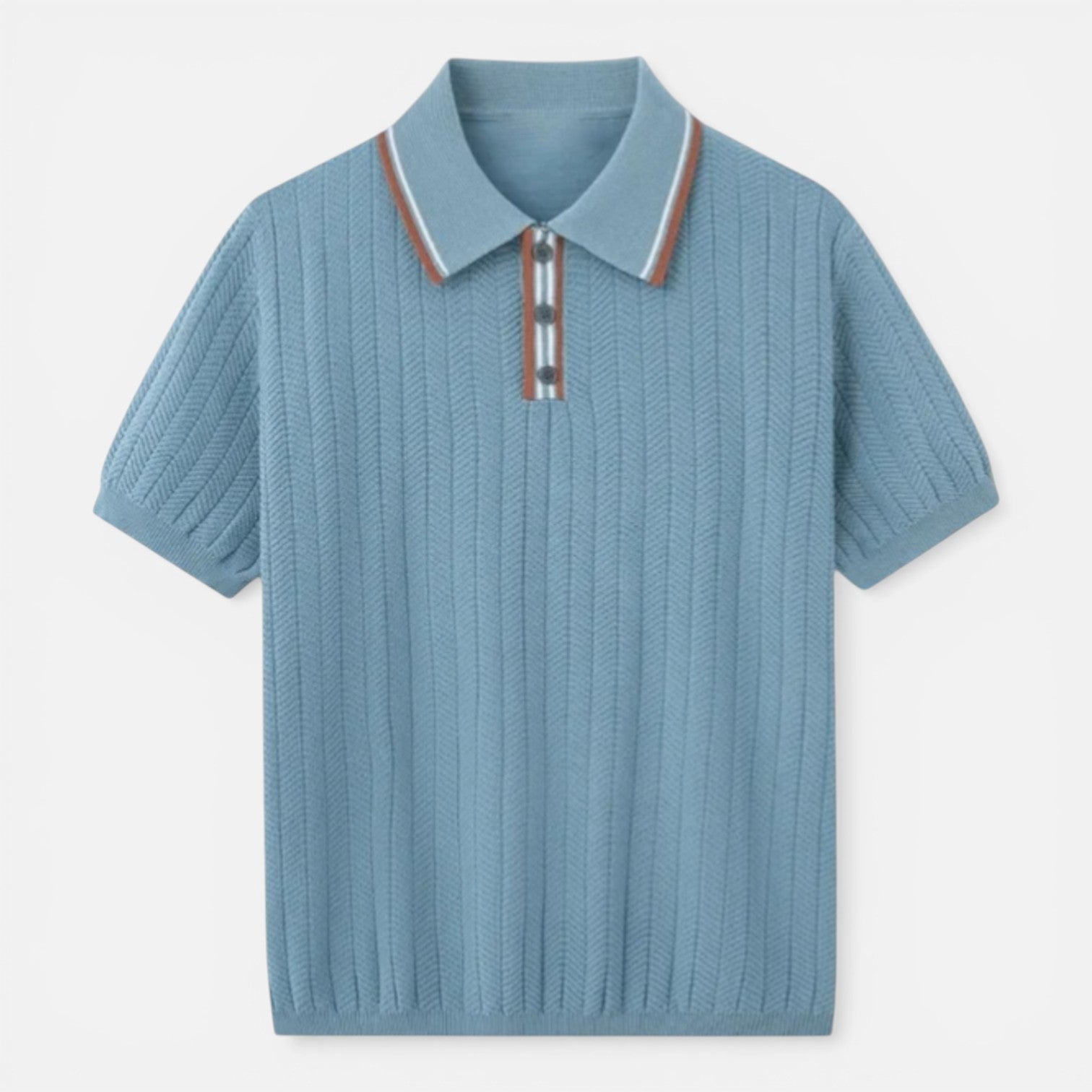 Men's Ribbed Cotton Polo Shirt | Lightweight Comfort | Classic Fit