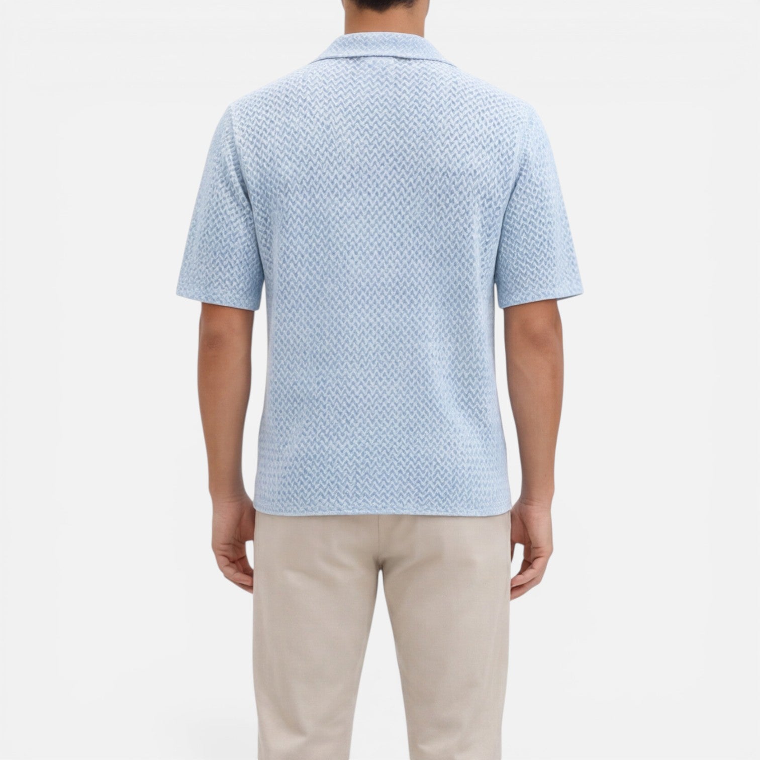 Men's Short Sleeve Knit Shirt | Breathable Summer Button-Up Top