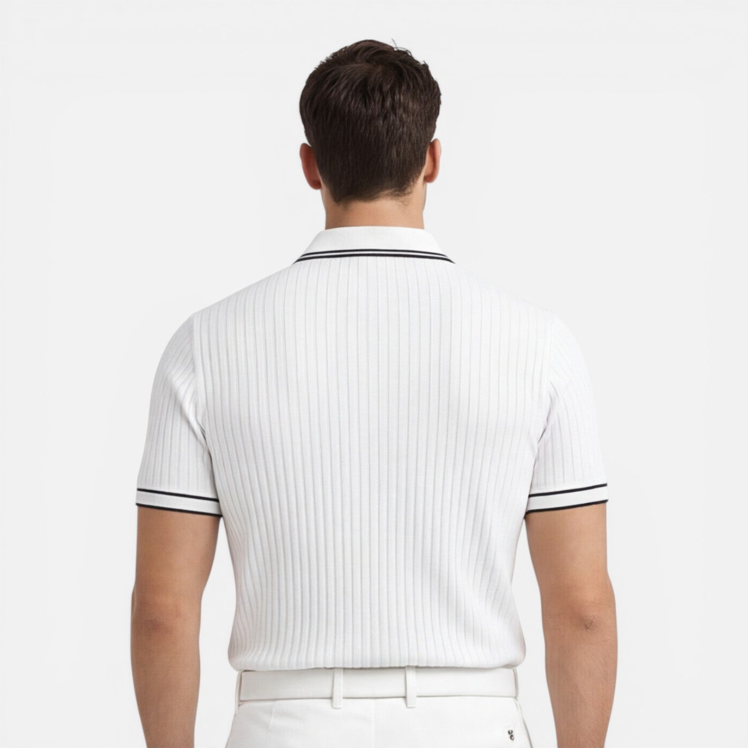 Men's Slim Fit Knit Polo Shirt | Breathable Summer Classic for Casual Wear