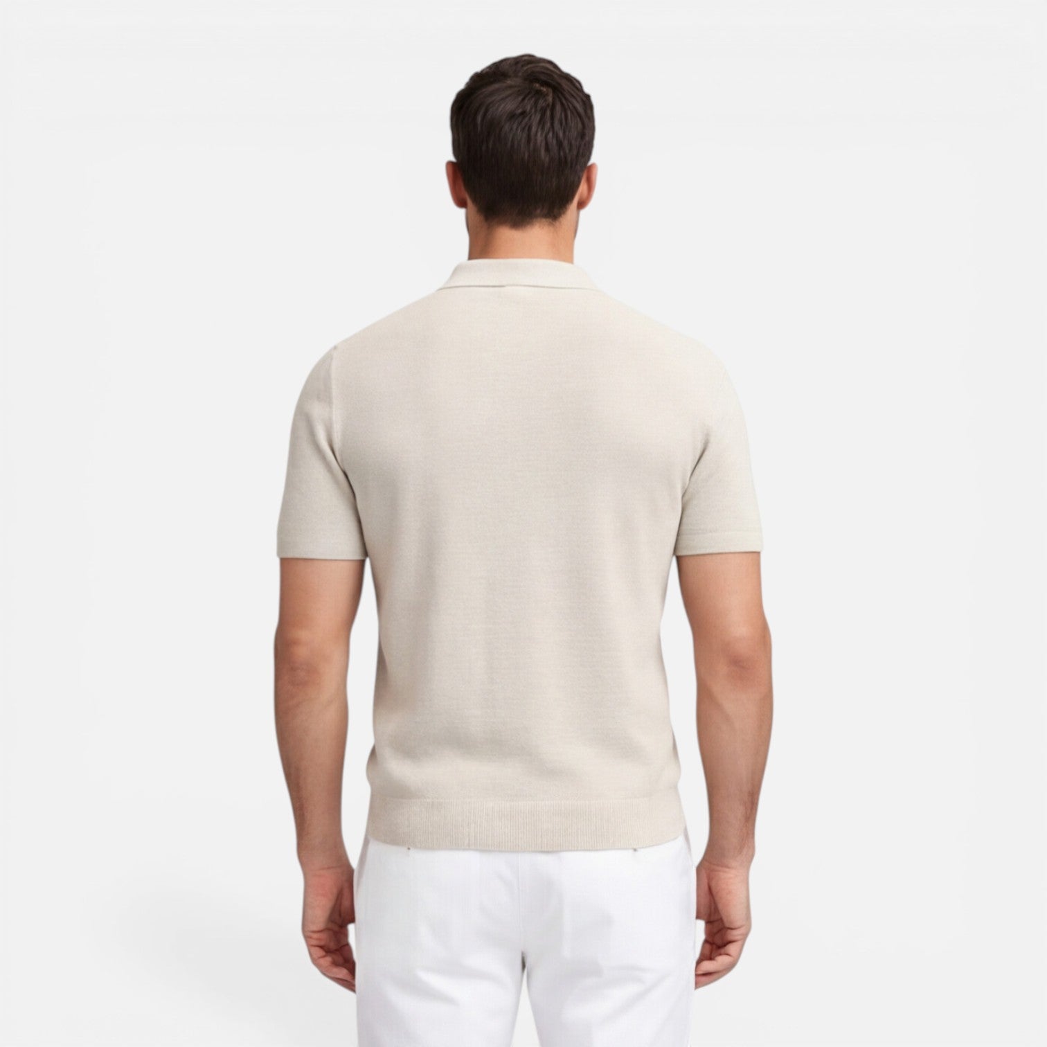 Men's Slim Fit Knit Polo Shirt | Lightweight Breathable Casual Wear