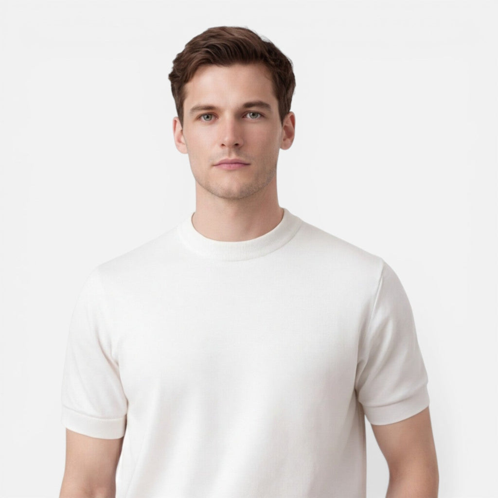 Men's Slim Fit Knit T-Shirt | Breathable Cotton | Summer Casual Wear