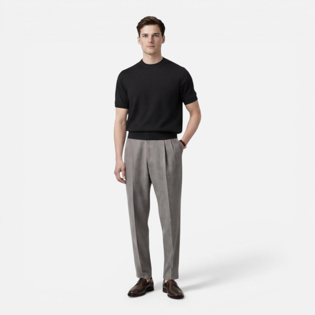 Men's Slim Fit Knit T-Shirt | Breathable Cotton | Summer Casual Wear