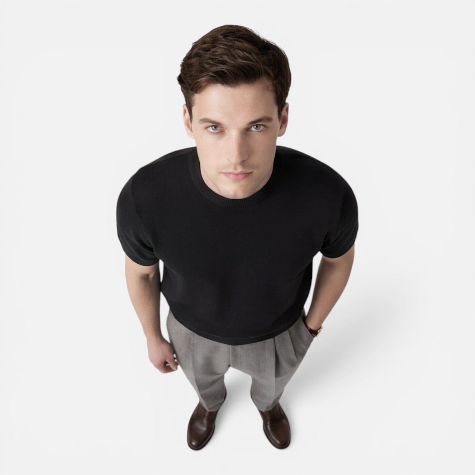 Men's Slim Fit Knit T-Shirt | Breathable Cotton | Summer Casual Wear
