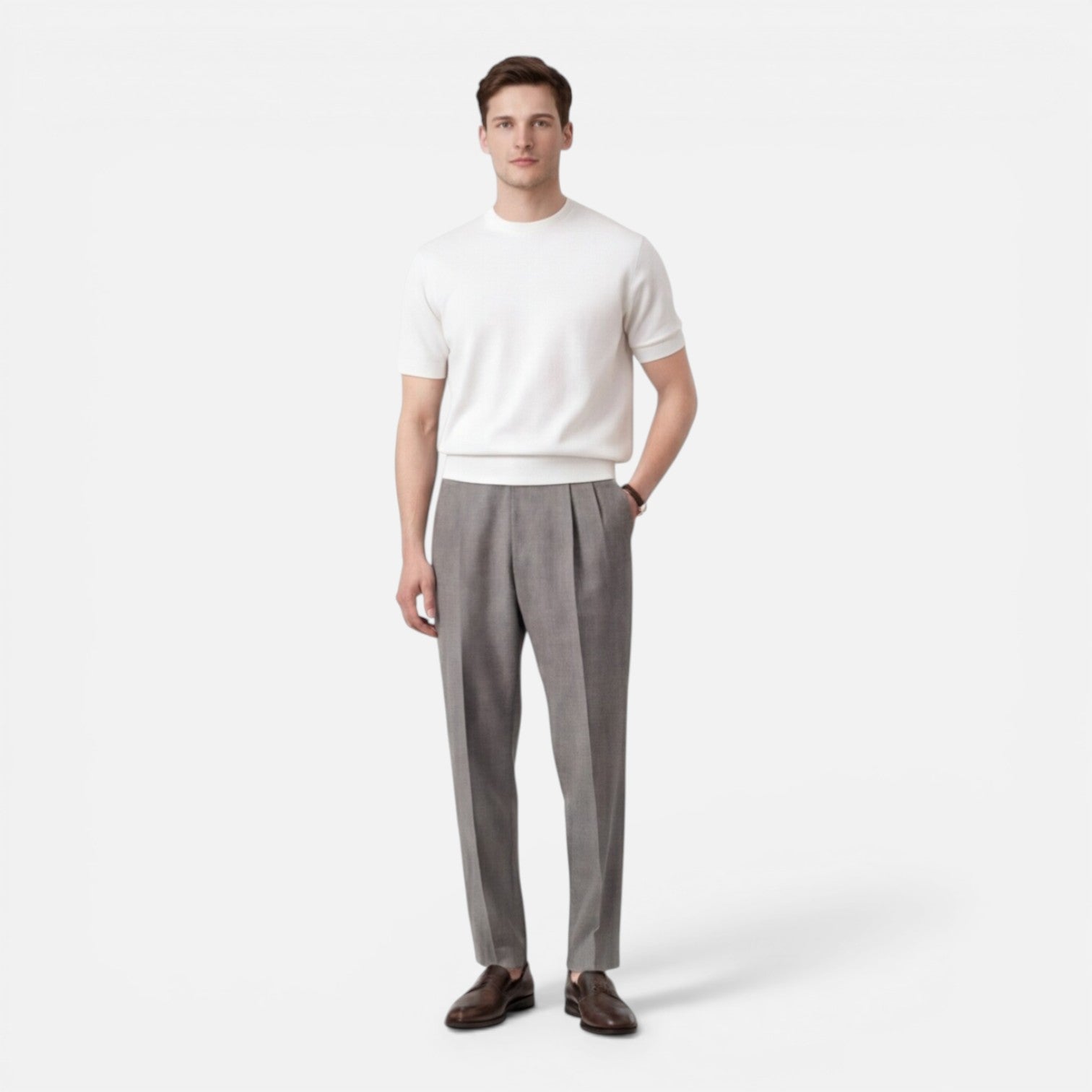 Men's Slim Fit Knit T-Shirt | Breathable Cotton | Summer Casual Wear
