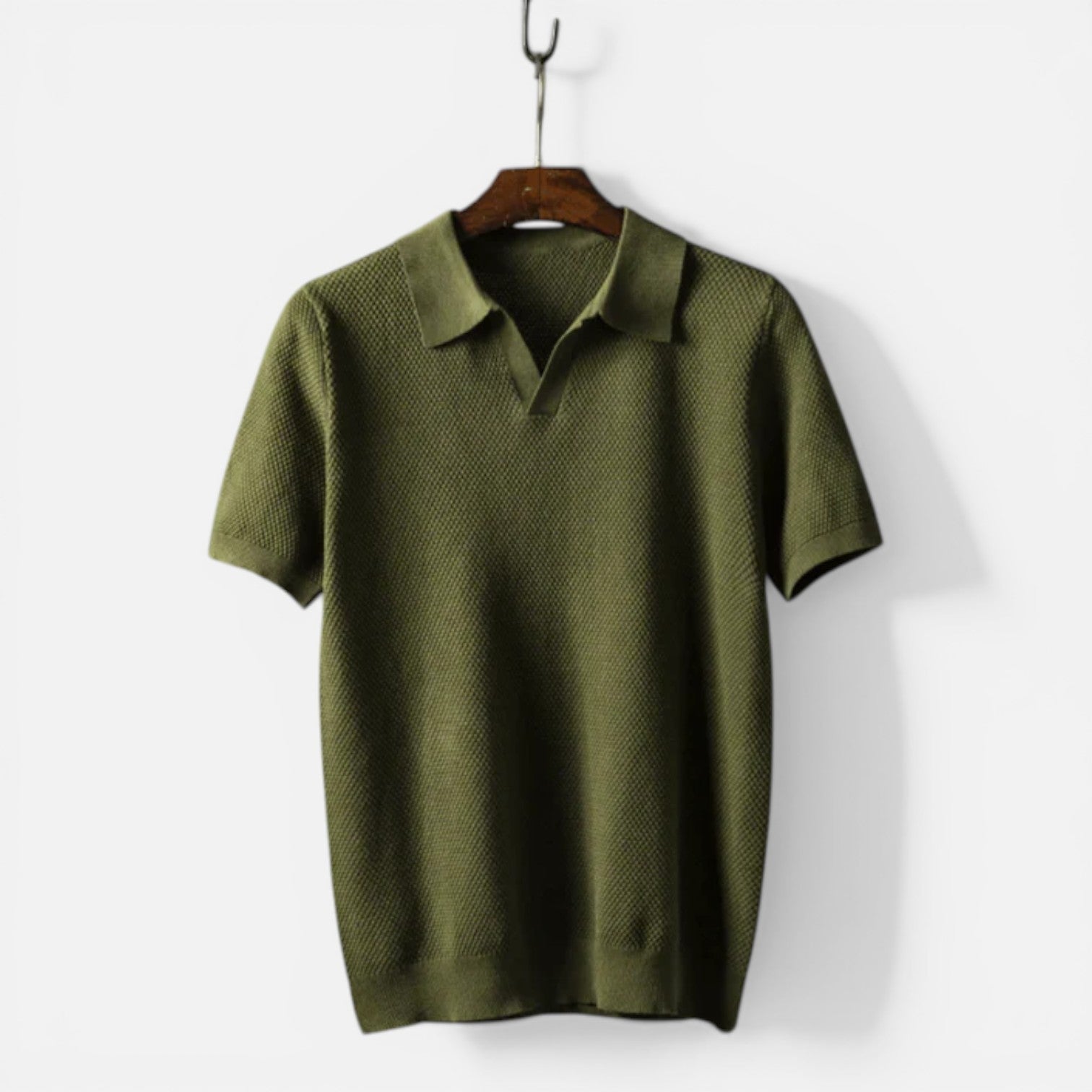 Men's Slim Fit Knitted Polo Shirt - Breathable Cotton - Classic Casual Wear
