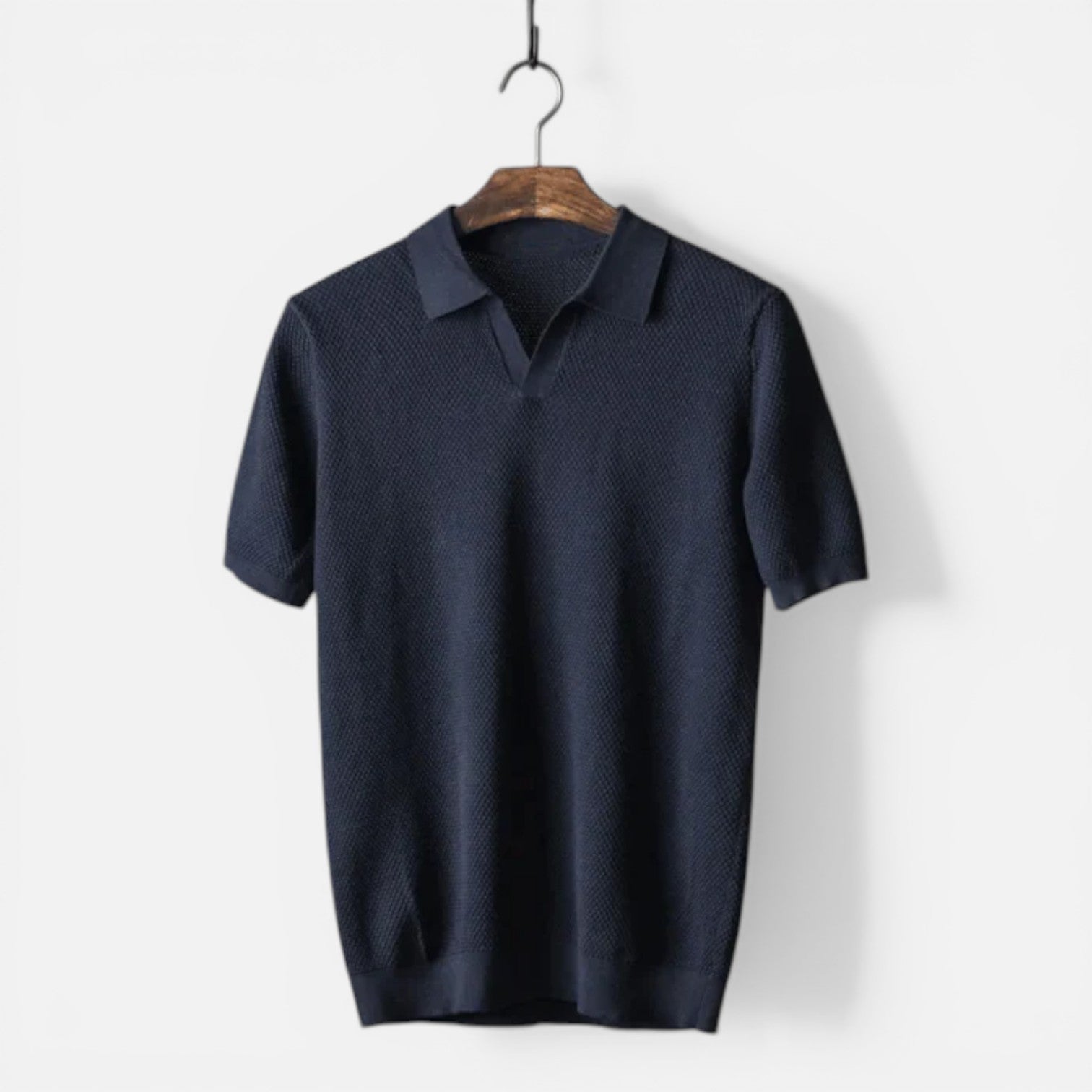 Men's Slim Fit Knitted Polo Shirt - Breathable Cotton - Classic Casual Wear