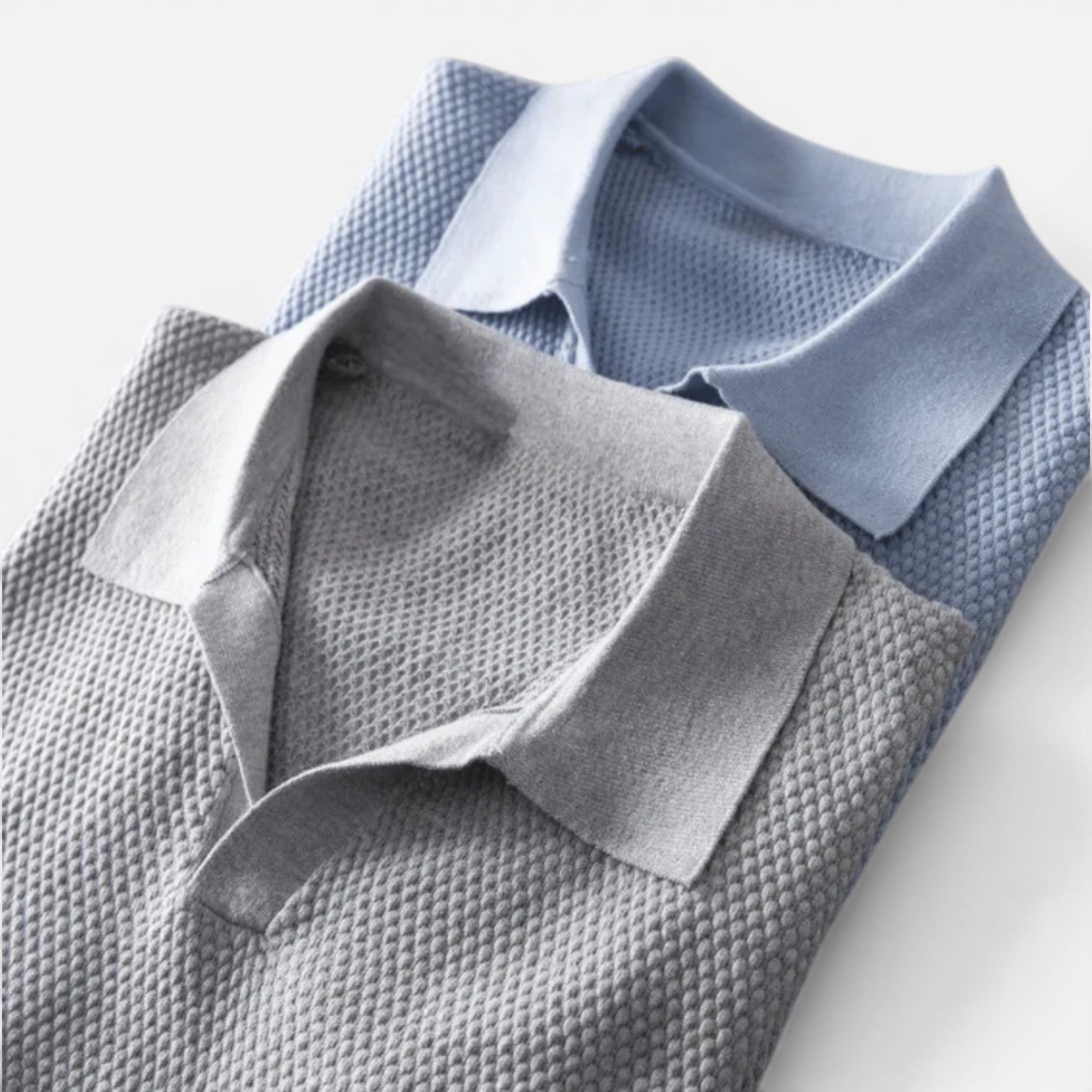 Men's Slim Fit Knitted Polo Shirt - Breathable Cotton - Classic Casual Wear