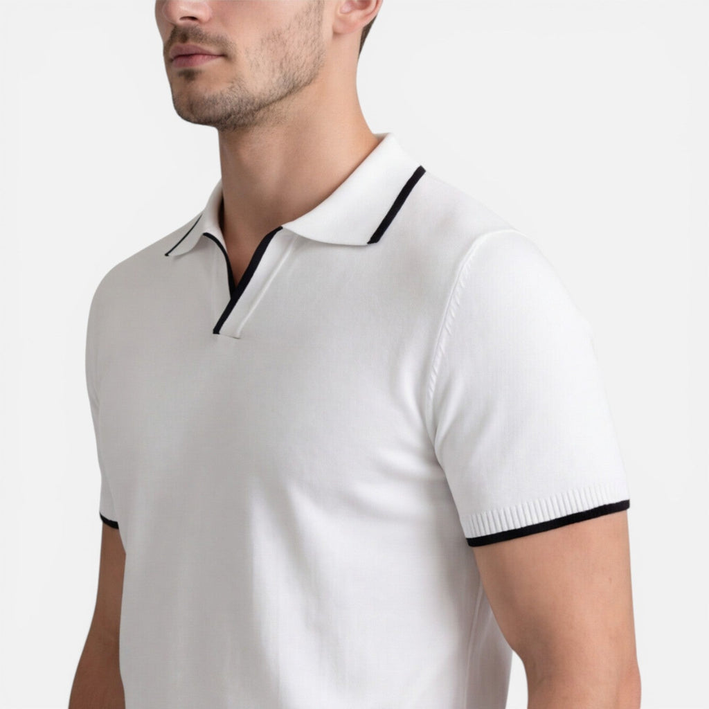 Men's Slim Fit Lightweight Breathable Knit Summer Polo Shirt