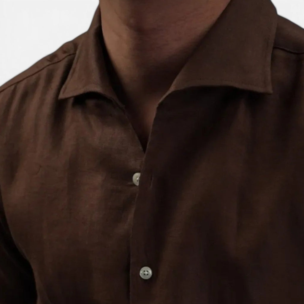 Men's Slim Fit Linen Shirt | Lightweight Summer Business Casual Wear
