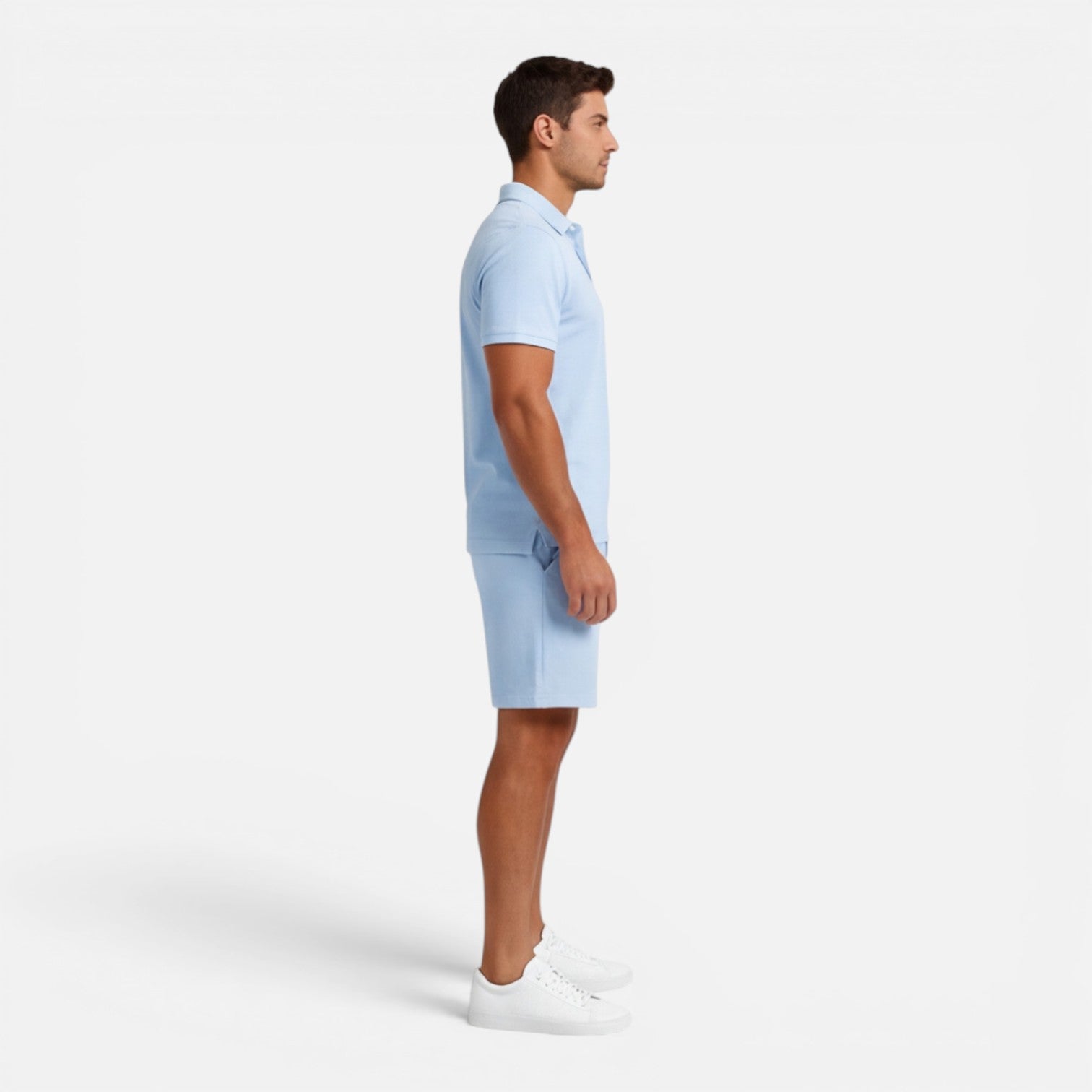 Men’s Slim Fit Polo Shirt and Shorts Set | Casual Summer Outfit