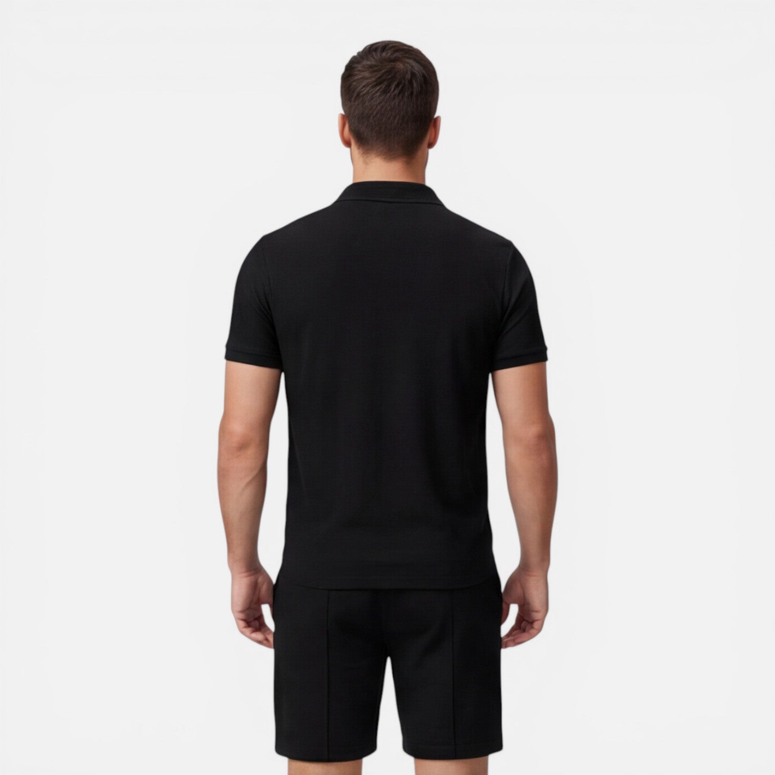Men's Slim Fit Polo Shirt and Shorts Set - Summer Casual Outfit