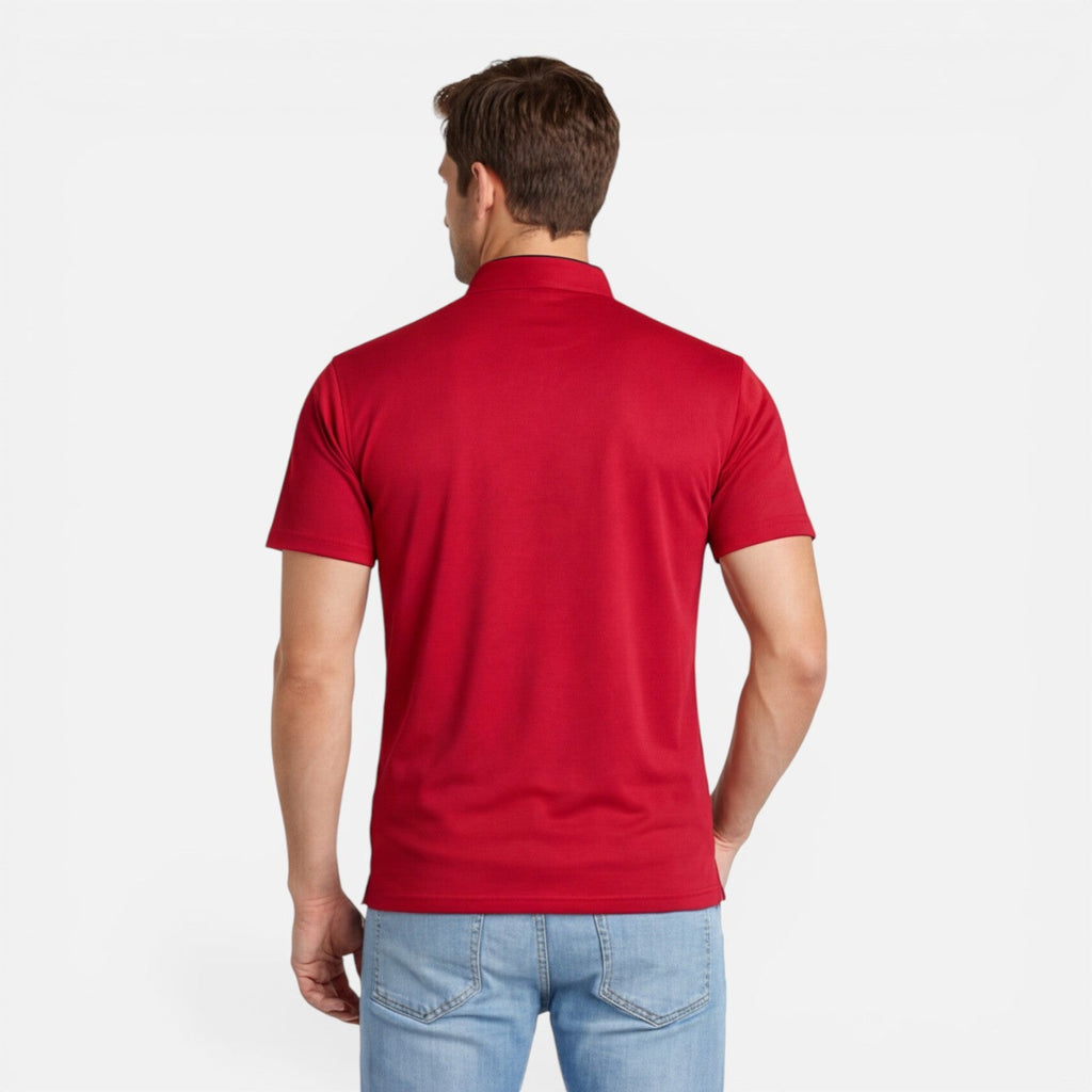 Men's Slim Fit Short Sleeve Henley Shirt in Soft Cotton for Casual Wear