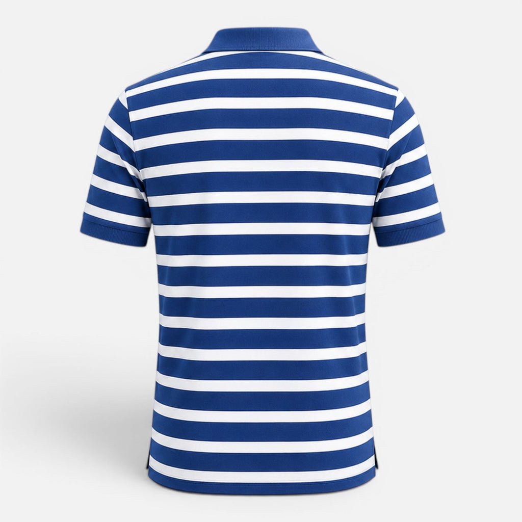 Men's Slim Fit Striped Polo Shirt | Breathable Comfort Fabric for Casual Wear