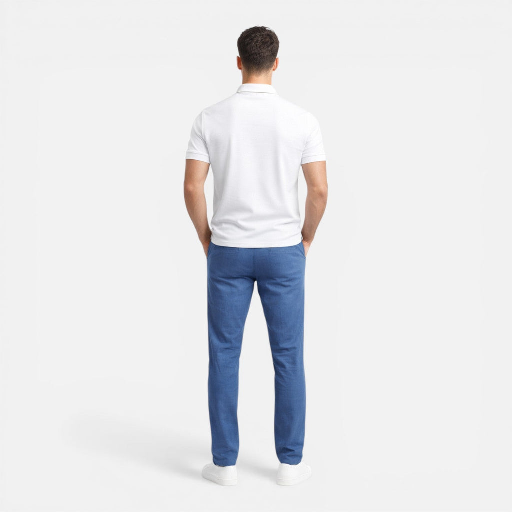 Men's Slim Fit Zip Polo Shirt | Smart Casual Style for Everyday Wear