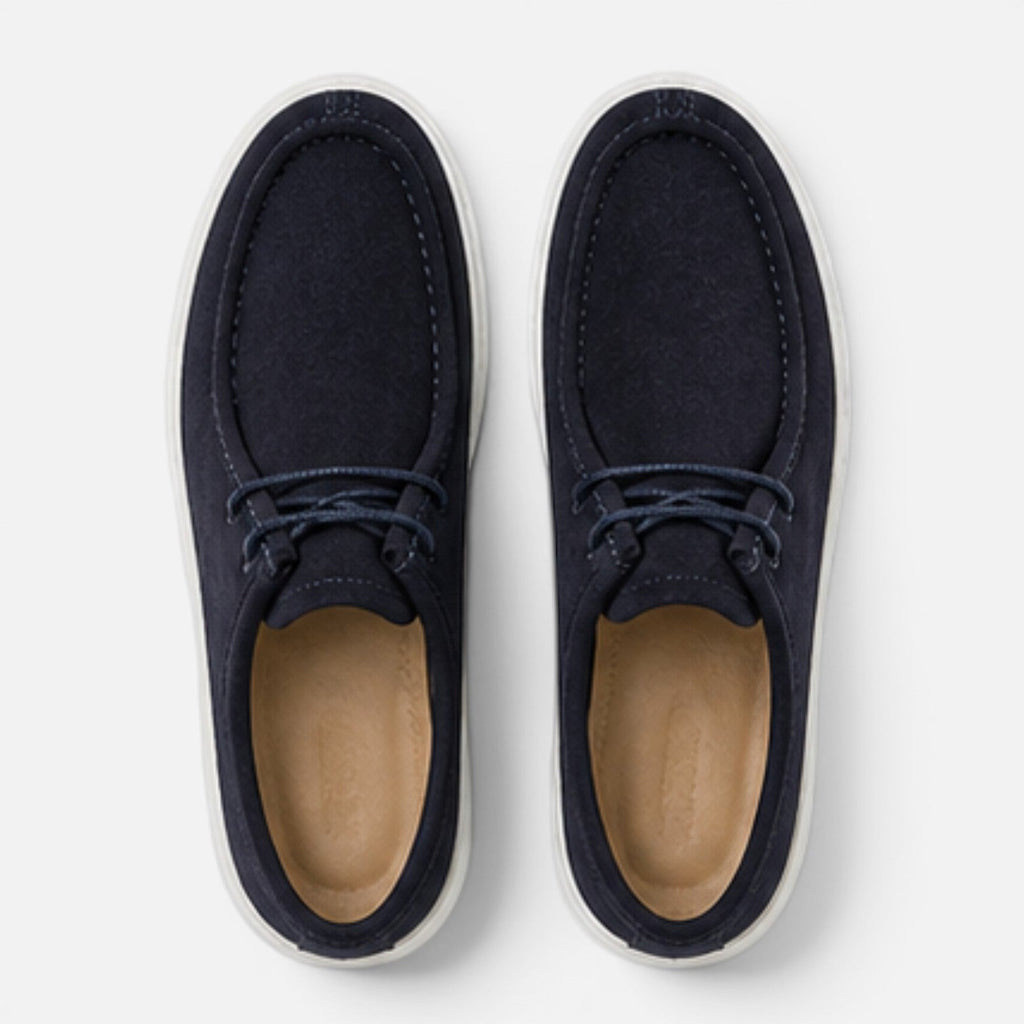 Men's Suede Lace-Up Loafers | Comfortable Casual Work Shoes