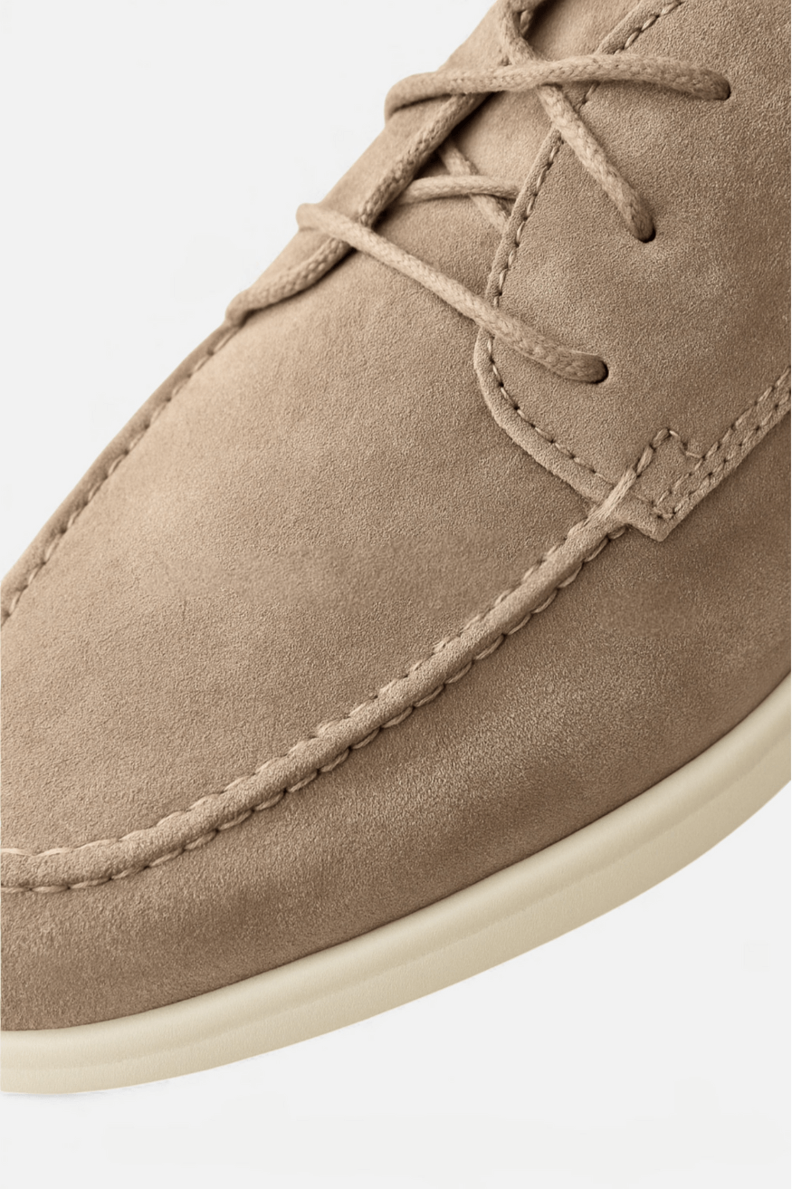 Men's Suede-Look Casual Boat Loafers - Comfortable Slip-On Footwear