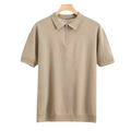 Men's Zip Up Polo Shirt - Soft Cotton Blend - Casual Wear - Multiple Colors
