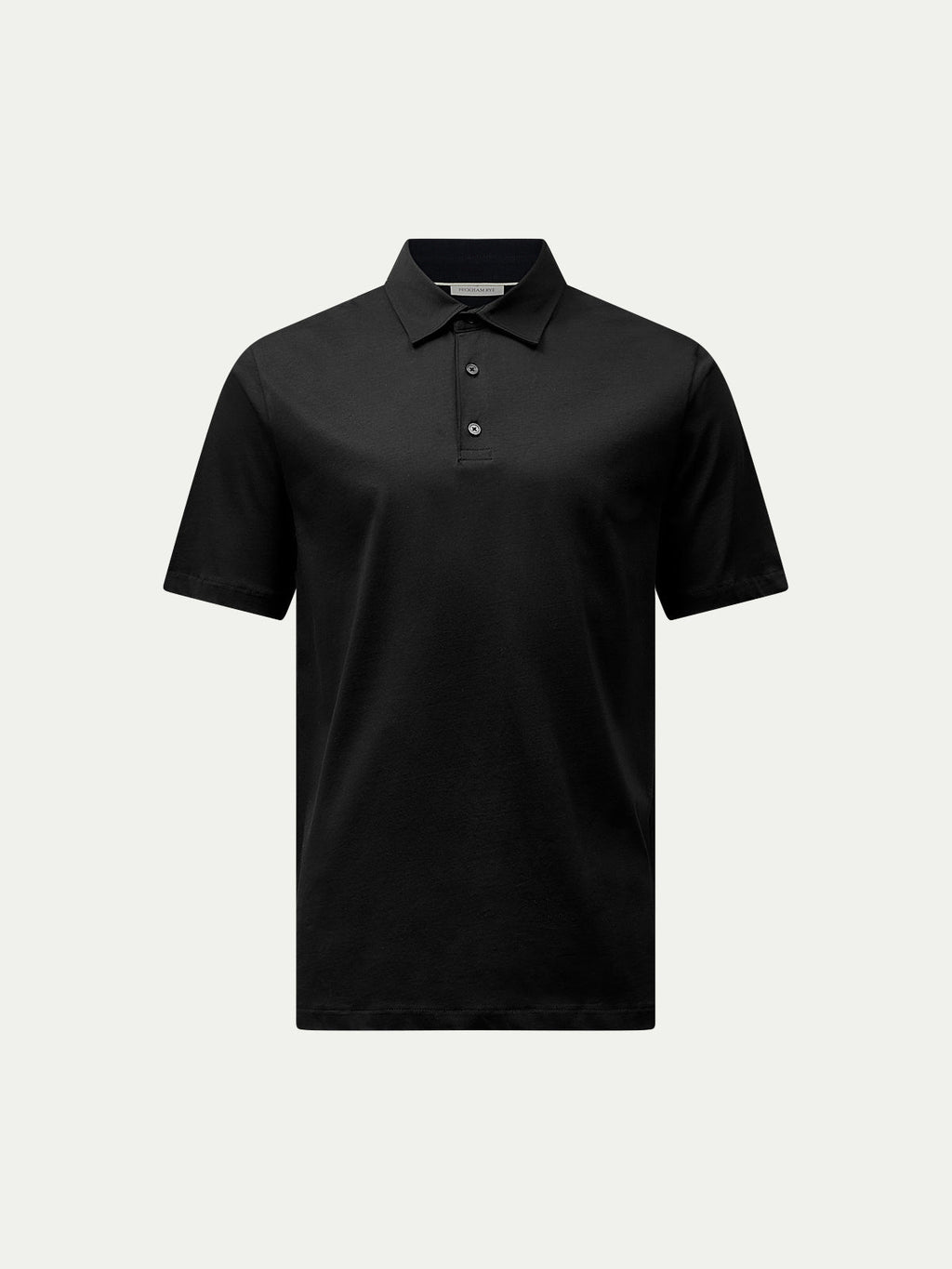 Mercerised Cotton Polo Shirt for Men - Black Casual Wear Top