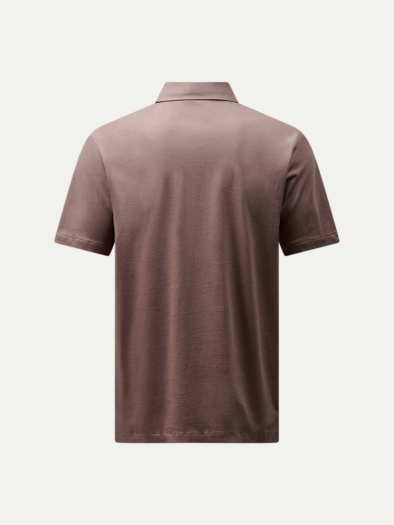 Mercerised Cotton Polo Shirt in Iron - Casual Wear for Men
