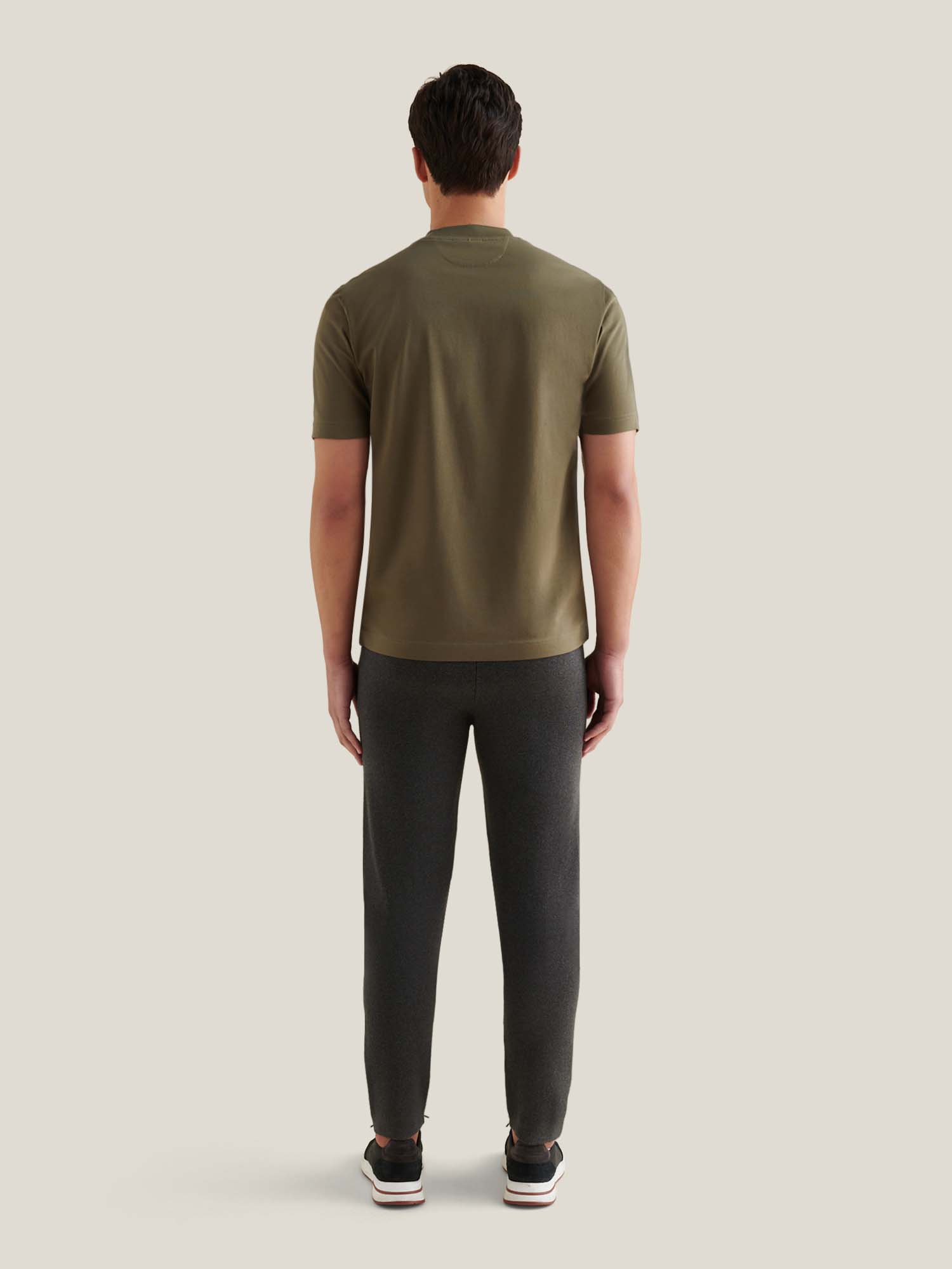 Mercerised Cotton T-Shirt for Men in Sea Turtle Color - Casual Wear