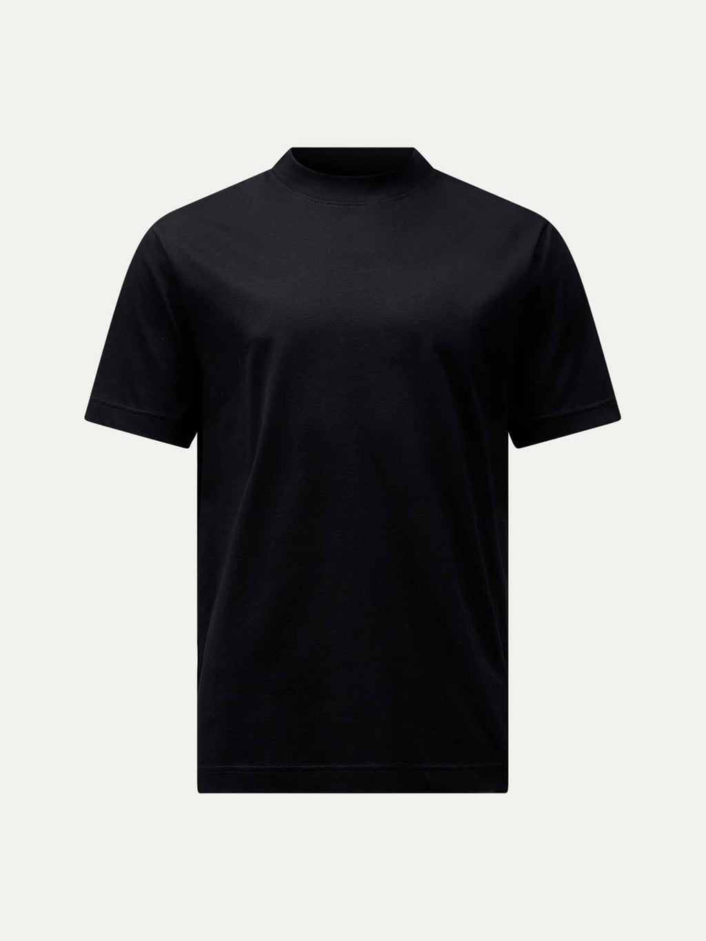 Mercerised Cotton T-Shirt in Black for Casual Wear and Everyday Comfort