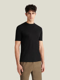 Mercerised Cotton T-Shirt in Black for Casual Wear and Everyday Comfort