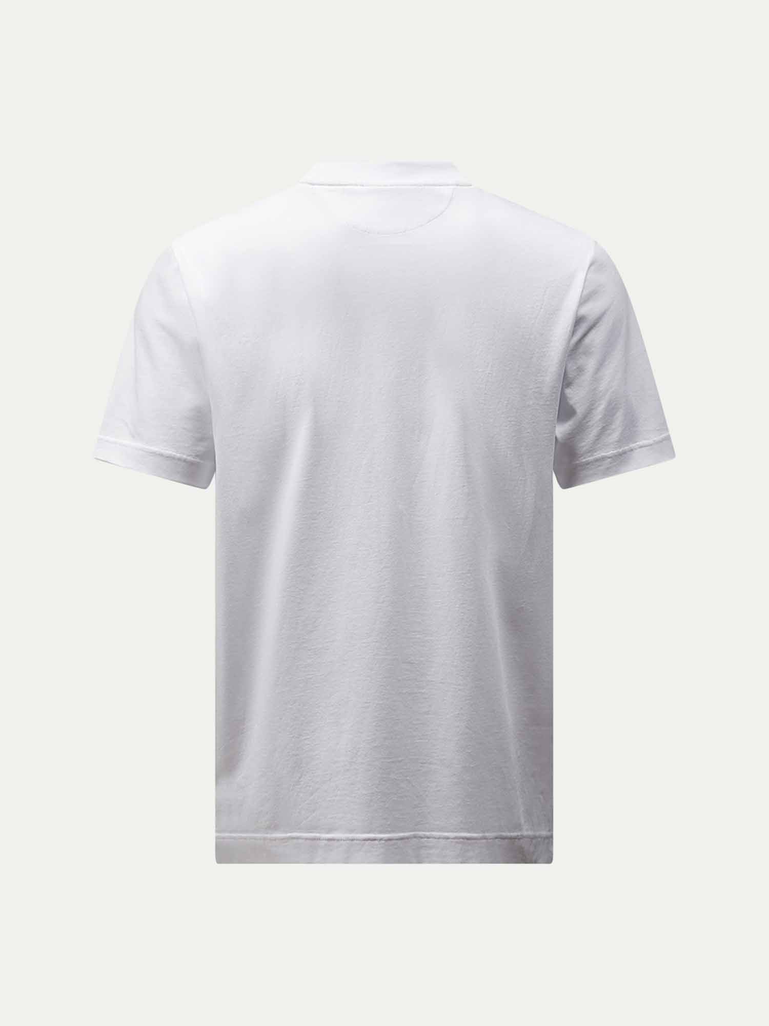 Mercerised Cotton T-Shirt in Bright White for Casual Wear