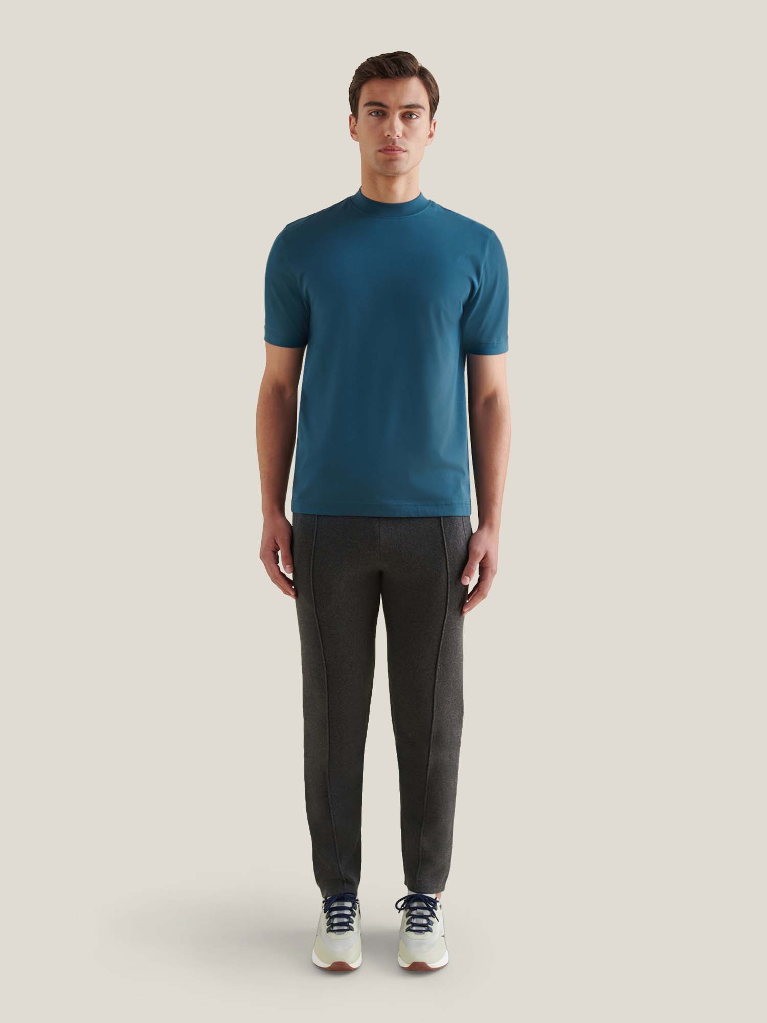 Mercerised Cotton T-Shirt in Stargazer Color - Casual Wear for Everyday Use