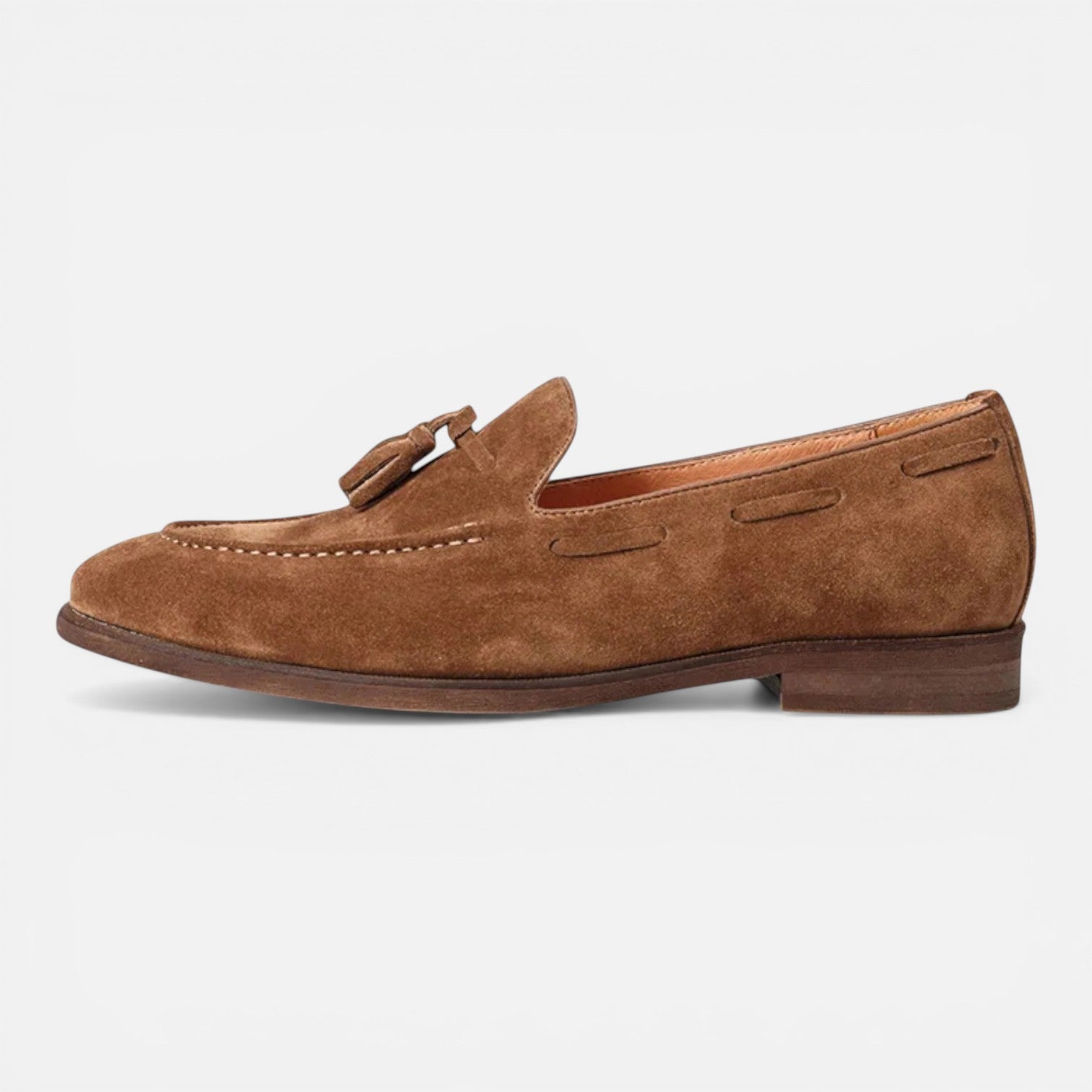 Nubuck Leather Tassel Loafers for Men | Comfortable Slip-On Dress Shoes
