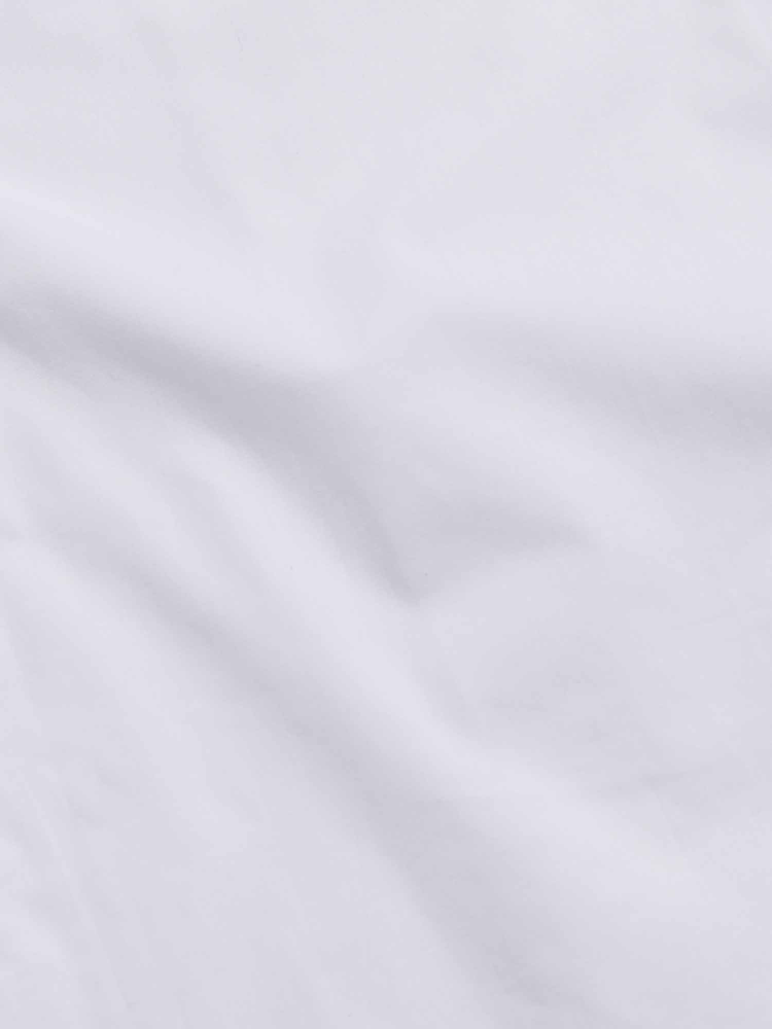 Slim Fit Cotton Poplin High Collar Shirt for Men in Bright White