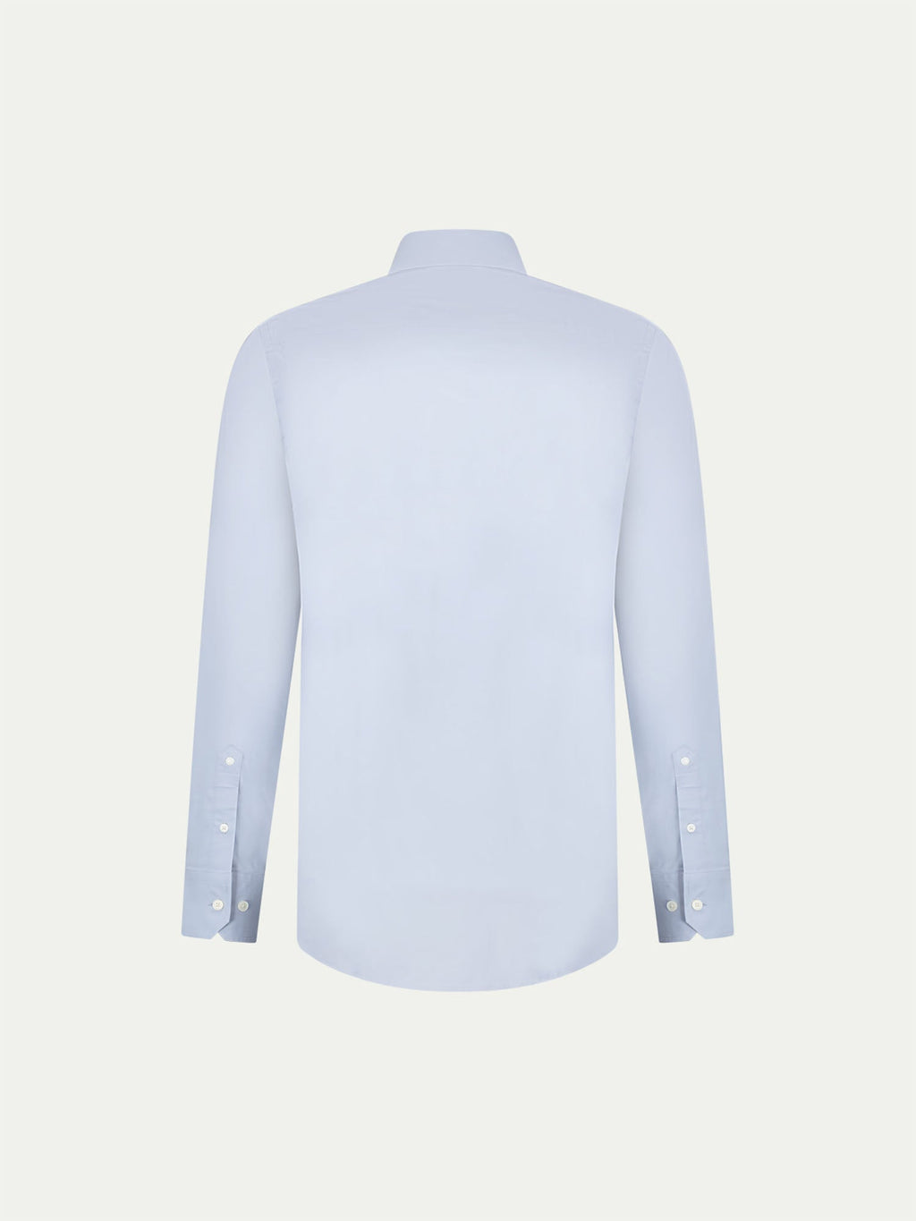 Slim Fit High Collar Cotton Poplin Shirt for Men - Blue Blizzard Color