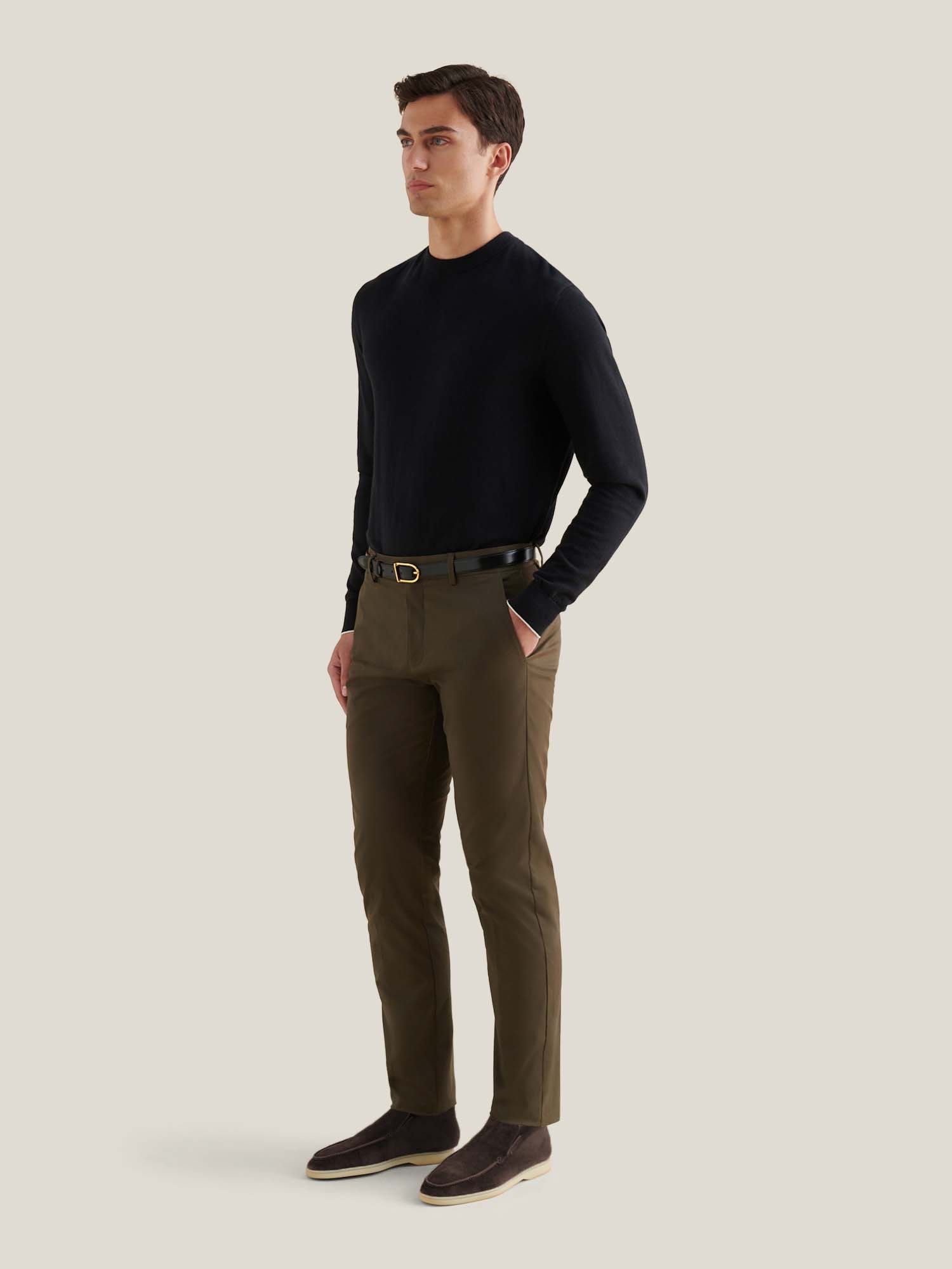 Stretch Cotton Sea Turtle Trousers for Casual Wear and Everyday Comfort