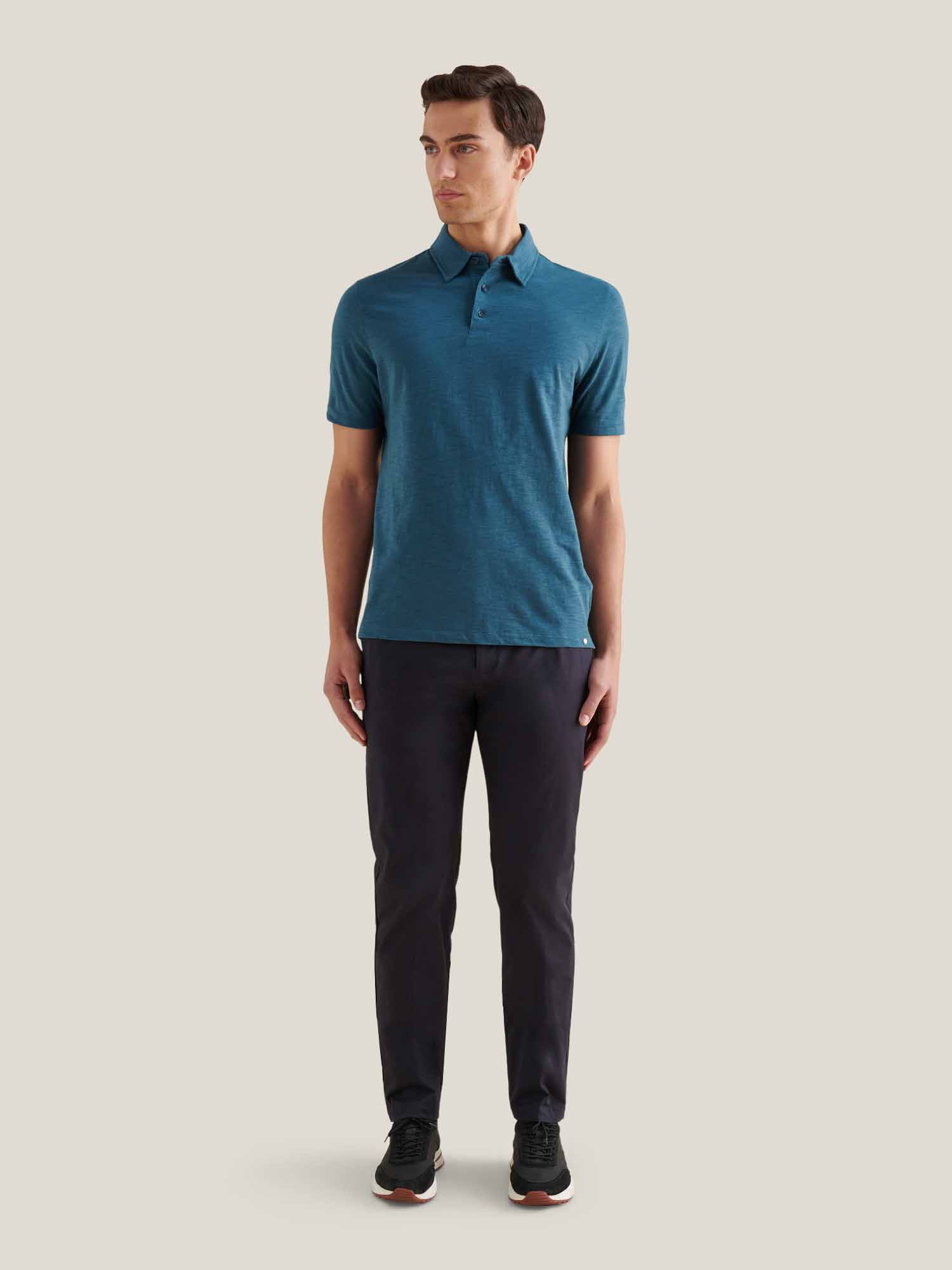 Stretch Cotton Trouser in Dark Sapphire Navy for Casual or Formal Wear