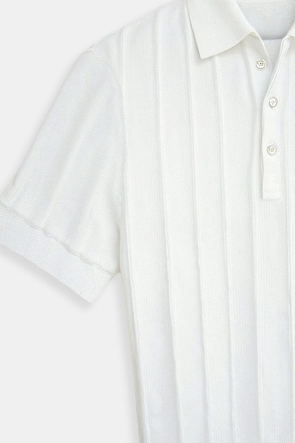 Vertical Striped Cotton Polo Shirt for Casual Wear