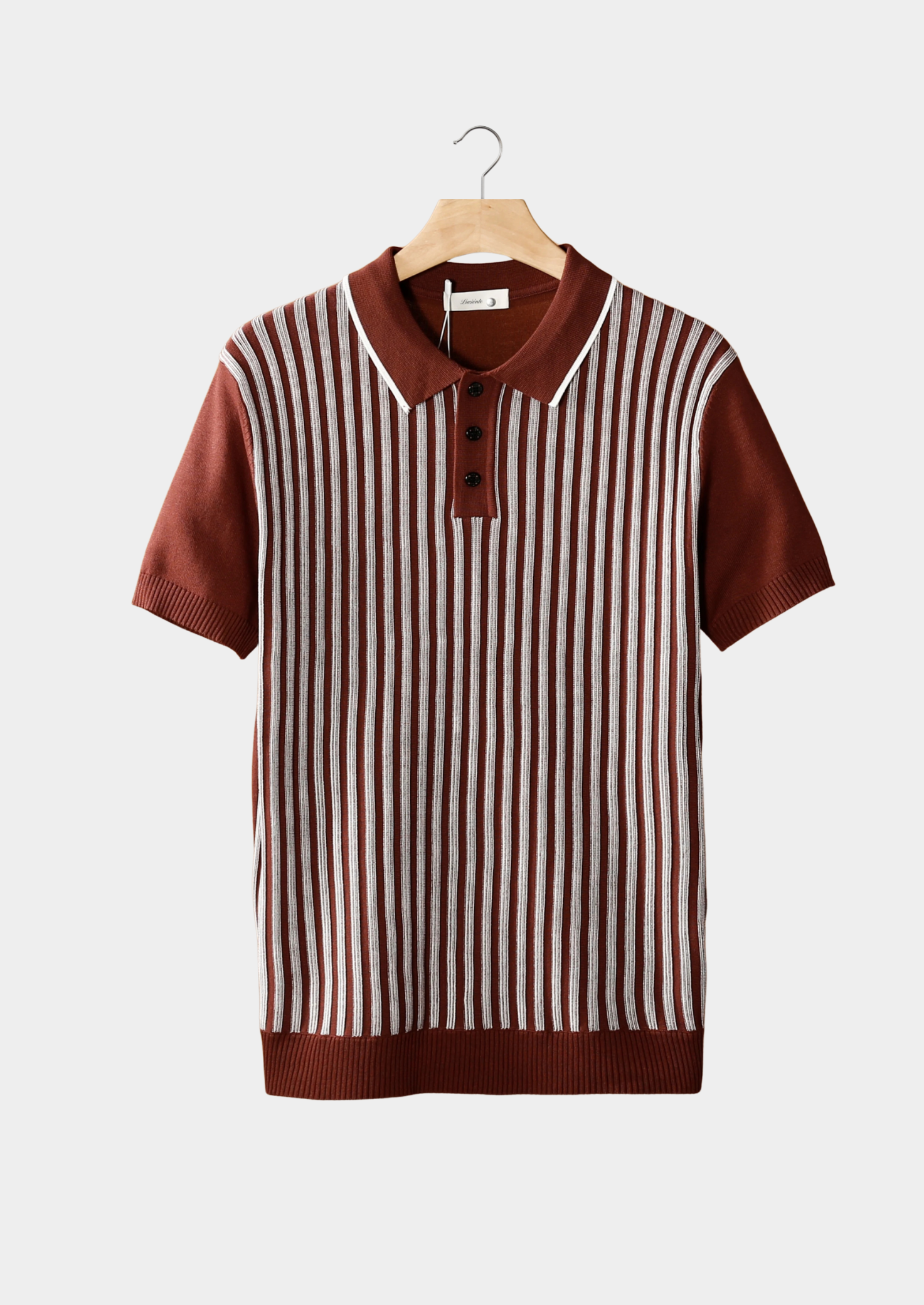 Vertical Striped Polo Shirt - Cotton Blend - Casual Wear for Men