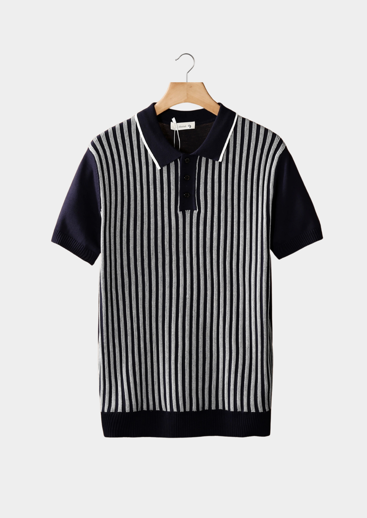Vertical Striped Polo Shirt - Cotton Blend - Casual Wear for Men