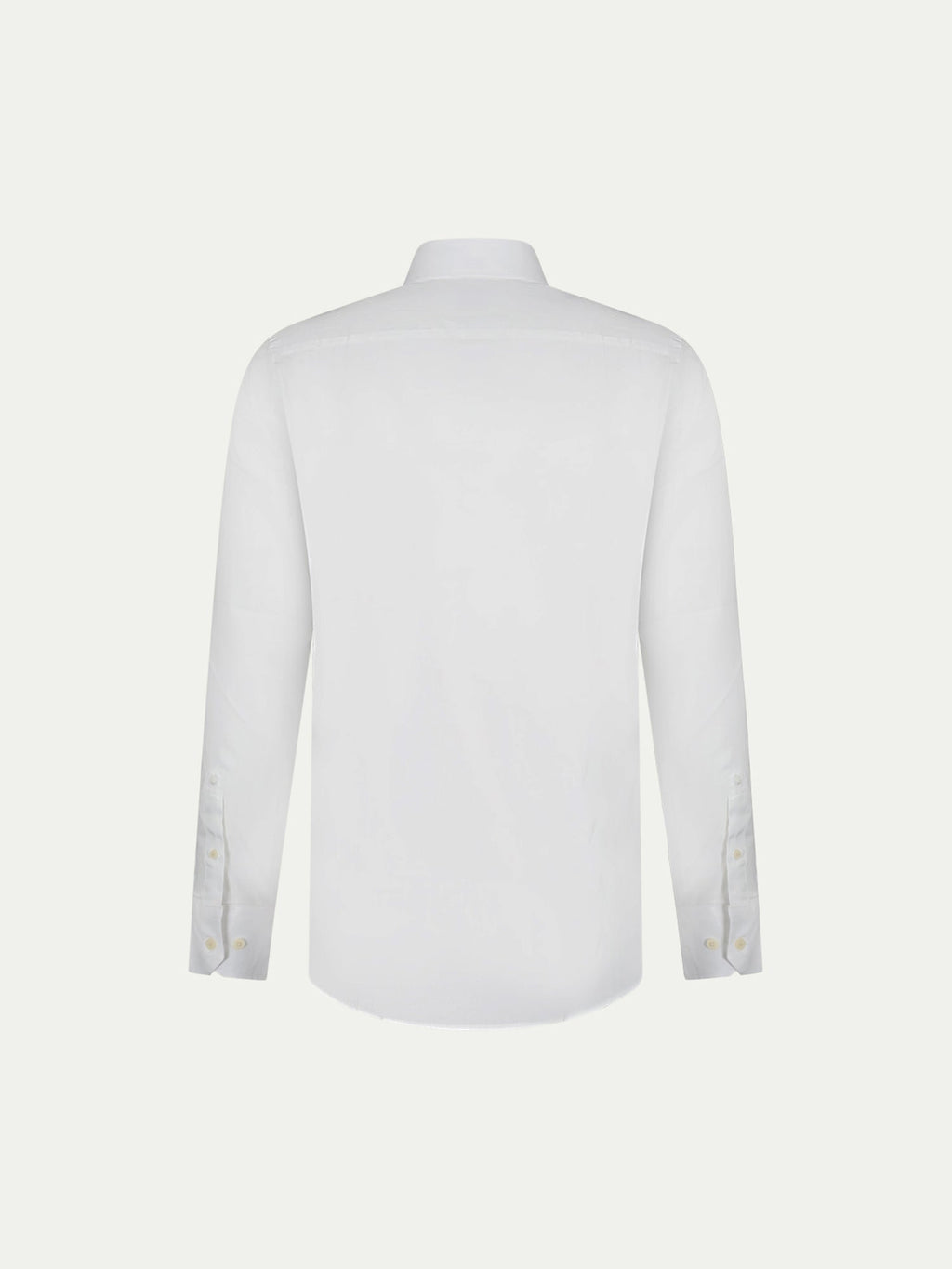 White Twill Dress Shirt for Men - Classic Fit, Formal Wear
