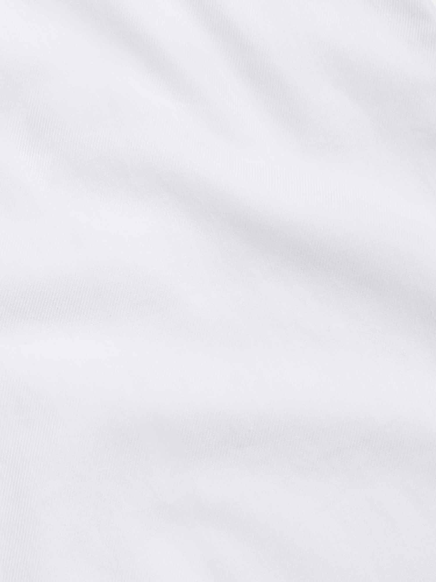 White Twill Dress Shirt for Men - Classic Fit, Formal Wear