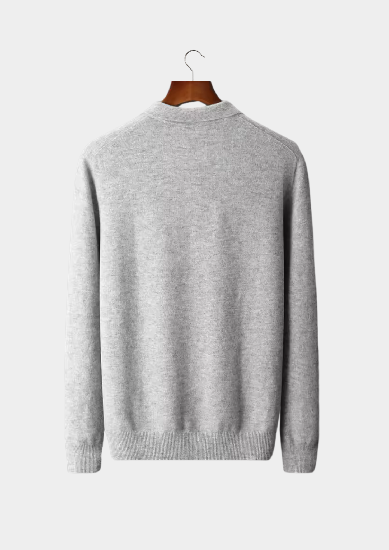 Wool Classic Polo Sweater for Men - Comfortable Knitwear for Casual Wear
