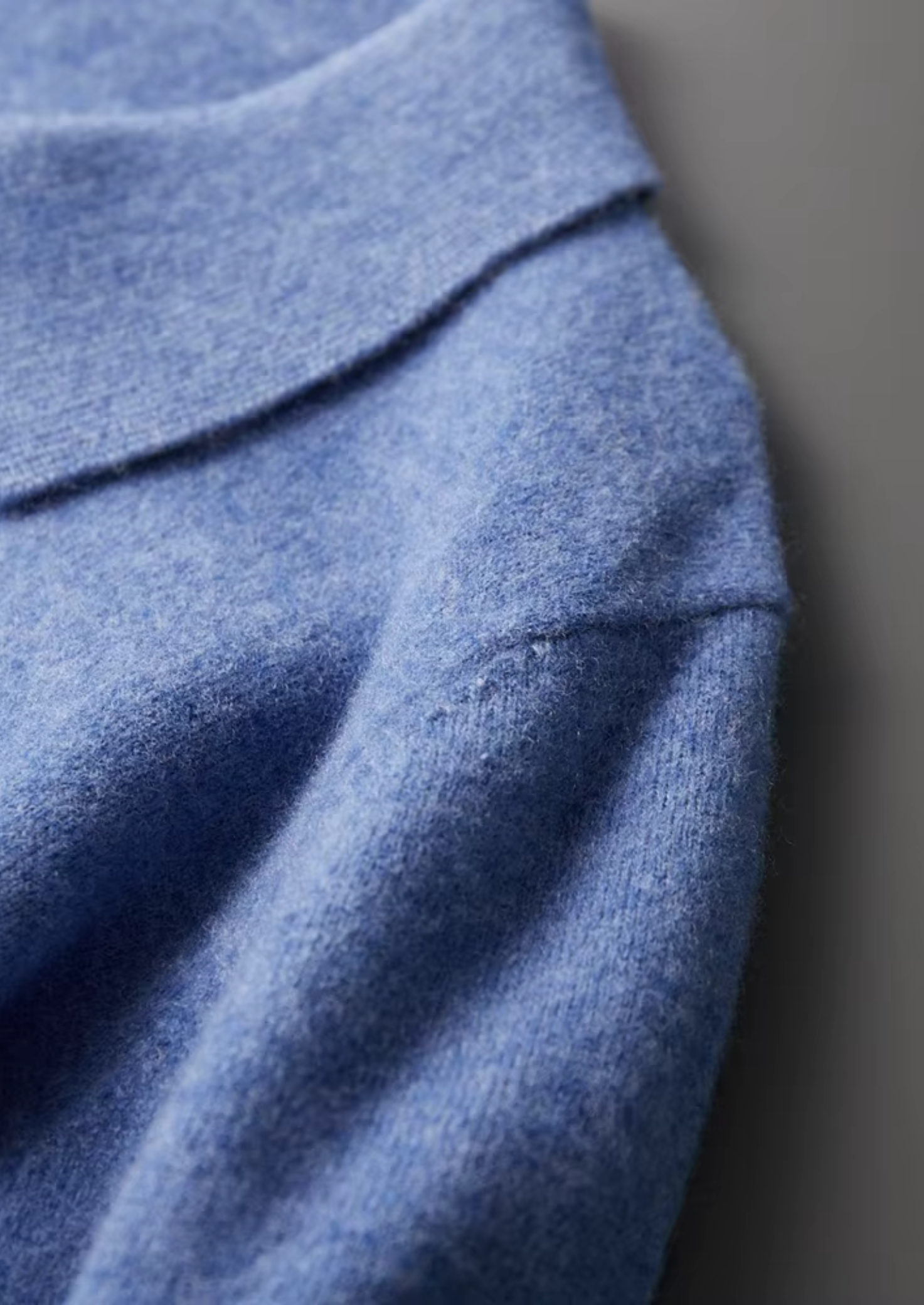 Wool Half Zip Polo Shirt for Men - Casual Lightweight Knit Top