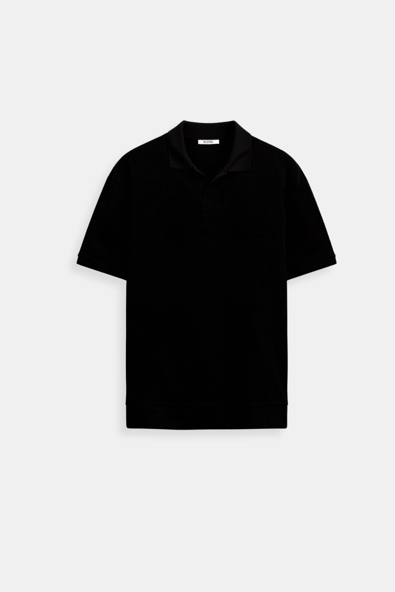 Wool Polo T-Shirt with Textured Structure for Casual Wear
